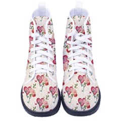 Key To The Heart Kid s High-top Canvas Sneakers by ConteMonfrey