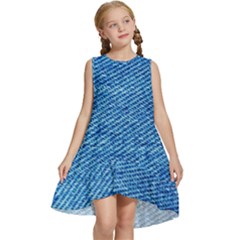 Blue Denim Jeans Like Kids  Frill Swing Dress by ConteMonfrey