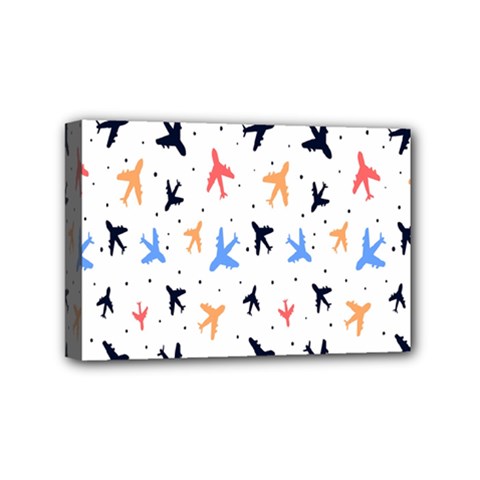 Cute airplanes planes Mini Canvas 6  x 4  (Stretched)