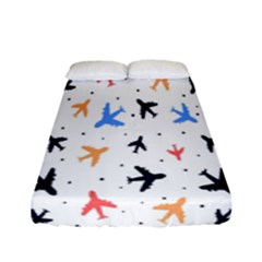 Cute airplanes planes Fitted Sheet (Full/ Double Size)