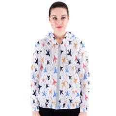 Cute airplanes planes Women s Zipper Hoodie