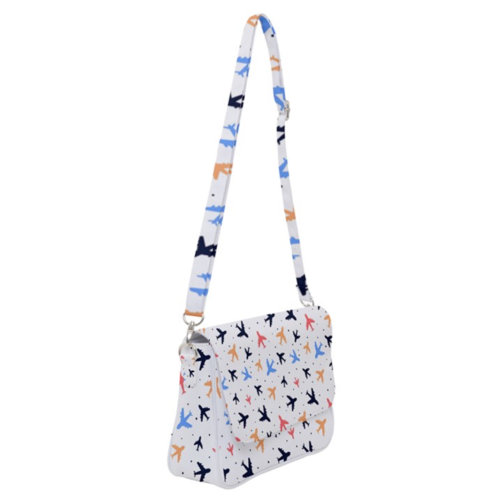 Cute airplanes planes Shoulder Bag with Back Zipper