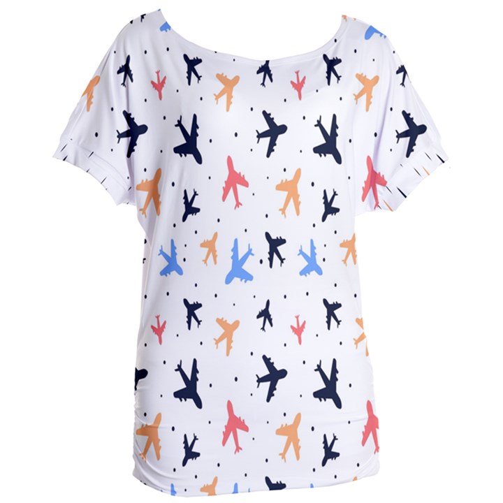 Cute airplanes planes Women s Oversized T-Shirt