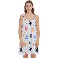 Cute airplanes planes Mini Camis Dress With Pockets