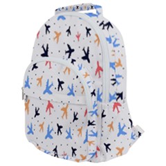 Cute airplanes planes Rounded Multi Pocket Backpack