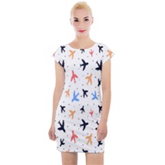 Cute airplanes planes Cap Sleeve Bodycon Dress