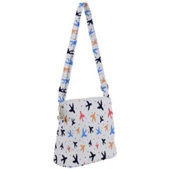 Cute airplanes planes Zipper Messenger Bag