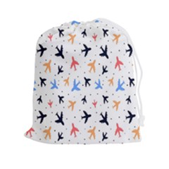 Cute airplanes planes Drawstring Pouch (2XL)