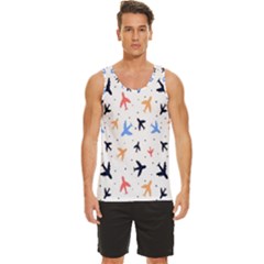 Cute airplanes planes Men s Wide Collar Tank Top