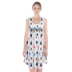 Cute airplanes planes Racerback Midi Dress