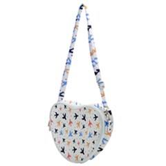 Cute airplanes planes Heart Shoulder Bag