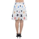 Cute airplanes planes Chiffon Wrap Front Skirt View2