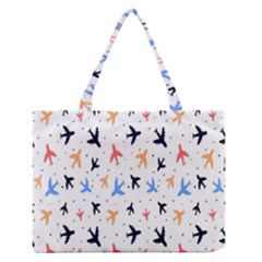 Cute airplanes planes Zipper Medium Tote Bag