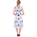 Cute airplanes planes Cap Sleeve Front Wrap Midi Dress View2