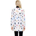 Cute airplanes planes Button Up Hooded Coat  View2