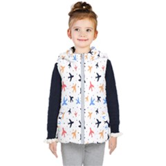 Cute Airplanes Planes Kids  Hooded Puffer Vest