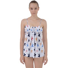 Cute airplanes planes Babydoll Tankini Set