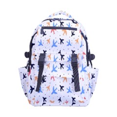 Cute airplanes planes Carry-on Double Buckle Travel Backpack