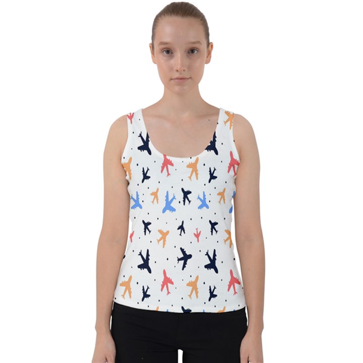 Cute airplanes planes Velvet Tank Top