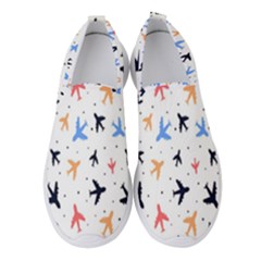 Cute airplanes planes Women s Slip On Sneakers