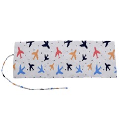 Cute airplanes planes Roll Up Canvas Pencil Holder (S)