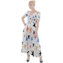 Cute airplanes planes Button Up Short Sleeve Maxi Dress View1