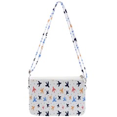 Cute airplanes planes Double Gusset Crossbody Bag