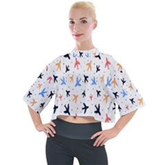 Cute airplanes planes Mock Neck T-Shirt