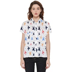 Cute airplanes planes Short Sleeve Pocket Shirt