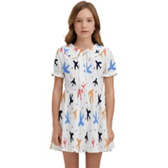 Cute airplanes planes Kids  Sweet Collar Dress