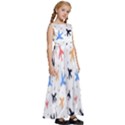 Cute airplanes planes Kids  Satin Sleeveless Maxi Dress View3