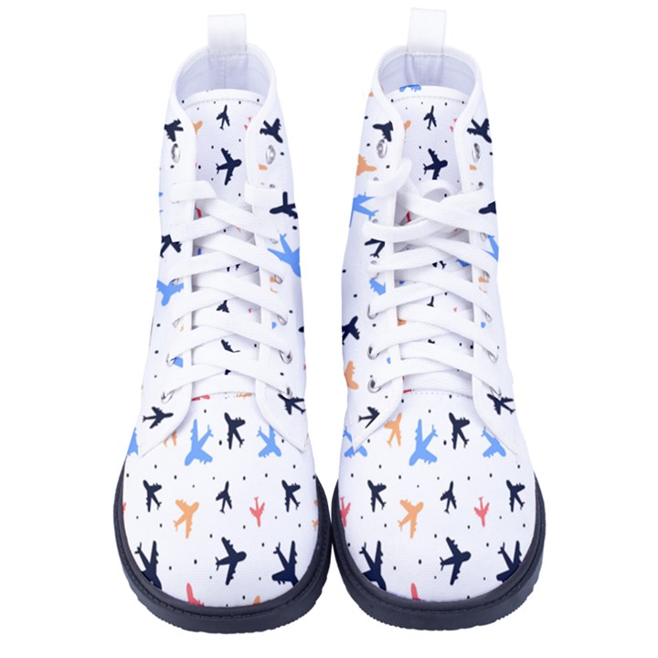 Cute airplanes planes Kid s High-Top Canvas Sneakers