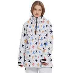 Cute Airplanes Planes Women s Pullover Zip Ski And Snowboard Waterproof Breathable Jacket by ConteMonfrey