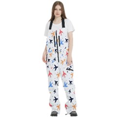 Cute airplanes planes Women s Front Zip Ski And Snowboard Bib Pants