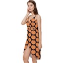 Black And Orange Pumpkin Wrap Frill Dress View2