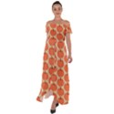 Cute Pumpkin Off Shoulder Open Front Chiffon Dress View1