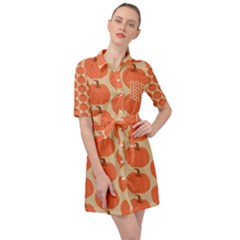 Cute Pumpkin Belted Shirt Dress by ConteMonfrey