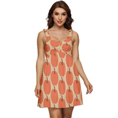 Cute Pumpkin Ruffle Strap Babydoll Chiffon Dress