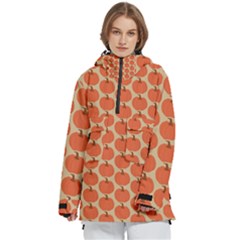 Cute Pumpkin Women s Pullover Zip Ski And Snowboard Waterproof Breathable Jacket