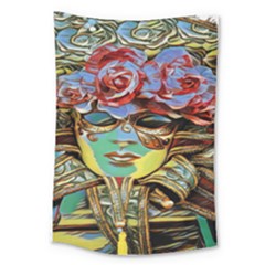 Carnival Mask - Venetian Mask - Italy Vintage Large Tapestry