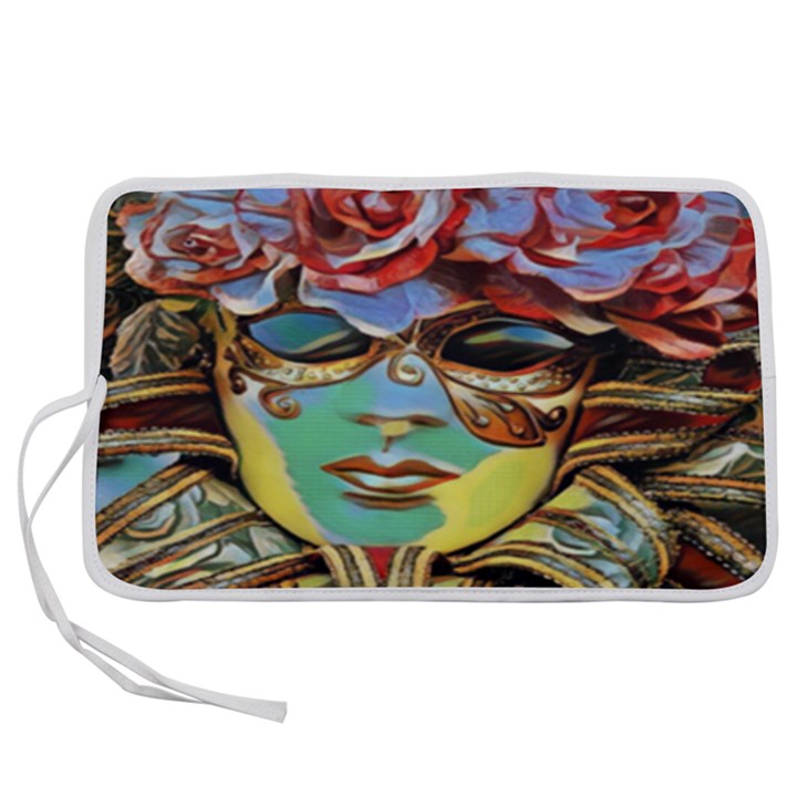 Carnival Mask - Venetian Mask - Italy Vintage Pen Storage Case (M)