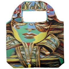 Carnival Mask - Venetian Mask - Italy Vintage Foldable Grocery Recycle Bag by ConteMonfrey