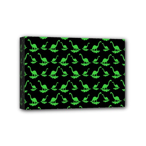 Green Neon Dinos Mini Canvas 6  X 4  (stretched) by ConteMonfrey