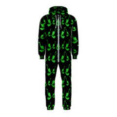 Green Neon Dinos Hooded Jumpsuit (kids)