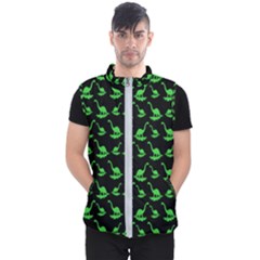 Green Neon Dinos Men s Puffer Vest