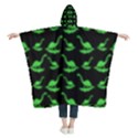 Green neon dinos Kids  Hooded Rain Ponchos View2