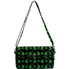 Green Neon Dinos Removable Strap Clutch Bag by ConteMonfrey