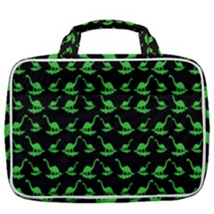 Green Neon Dinos Travel Toiletry Bag With Hanging Hook