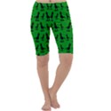 Dinos on a green background Cropped Leggings  View1