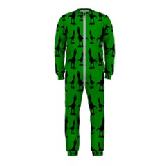 Dinos On A Green Background Onepiece Jumpsuit (kids)